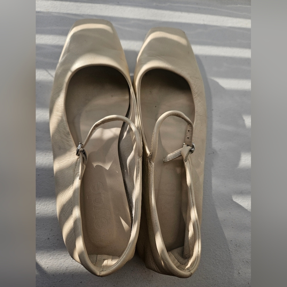 Aeyde Uma Leather Mary-Jane Flats Size EUR 38/USA 7.5